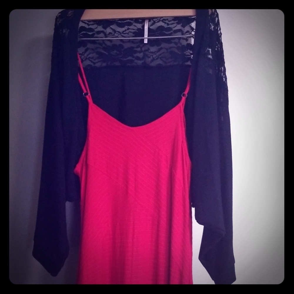 Beautiful, black halter-type throw over